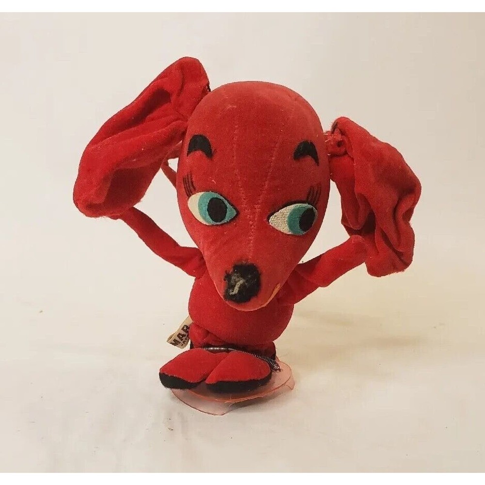 Kamar 1964 Red Velveteen Dog